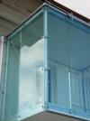 Verglaster Balkonanbau mit Schiebetüre